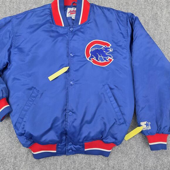 Vintage Chicago Cubs Jacket Mens Medium MLB Baseball Starter Wrigley Field 90s - Picture 15 of 16